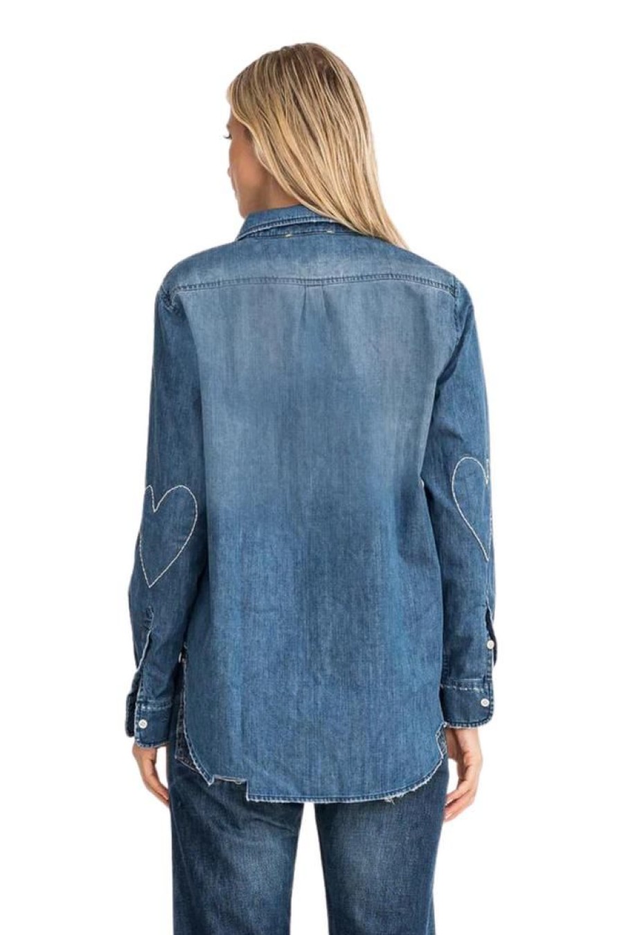 Women Kerri Rosenthal Tops | Kerri Rosenthal Mia Shirt True Denim