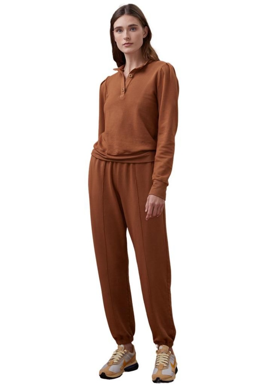 Women Monrow Casual | Monrow Baggy Sweats Golden Brown