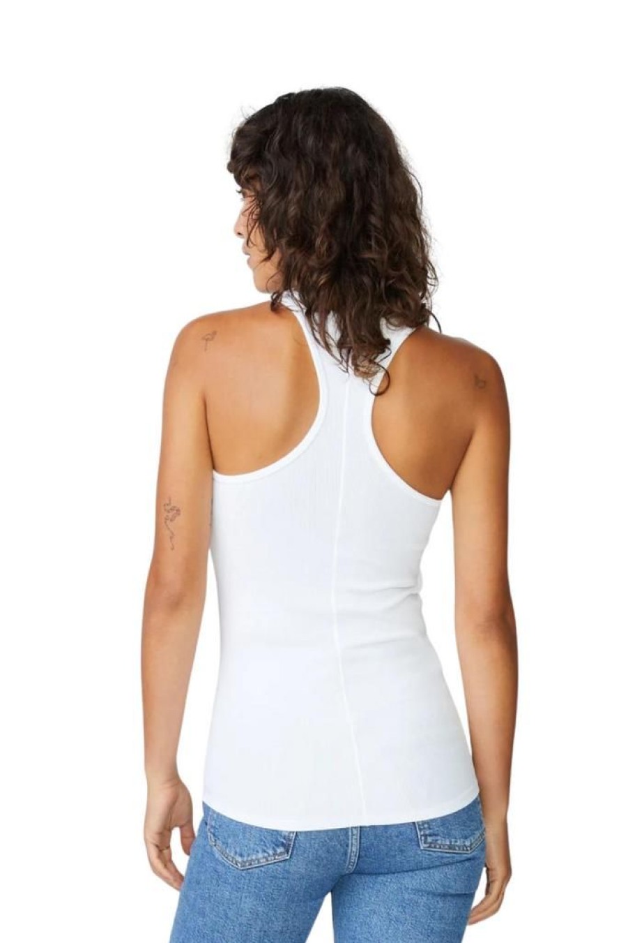 Props Stateside | Stateside 2X1 Rib Racerback Tank White