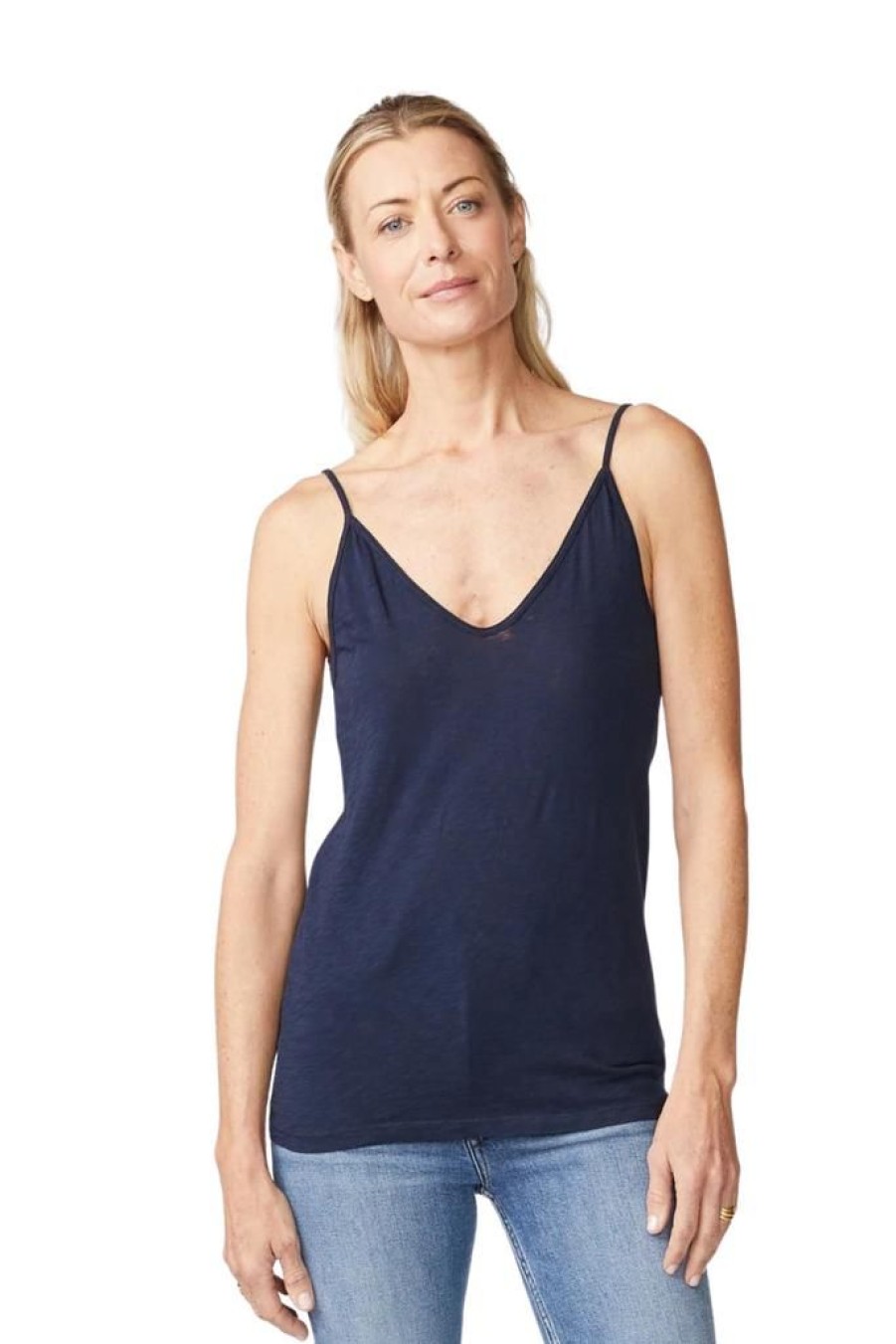 Women Stateside Tanks | Stateside Supima Slub Jersey V-Neck Cami