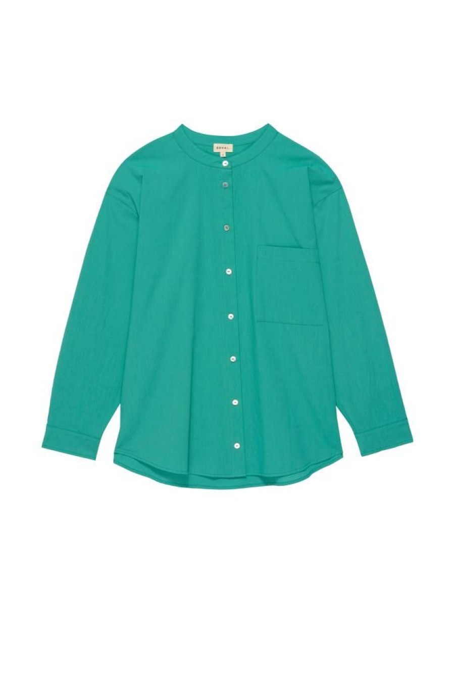 Women Donni Long Sleeves | Donni Sandwash Mandarin Shirt