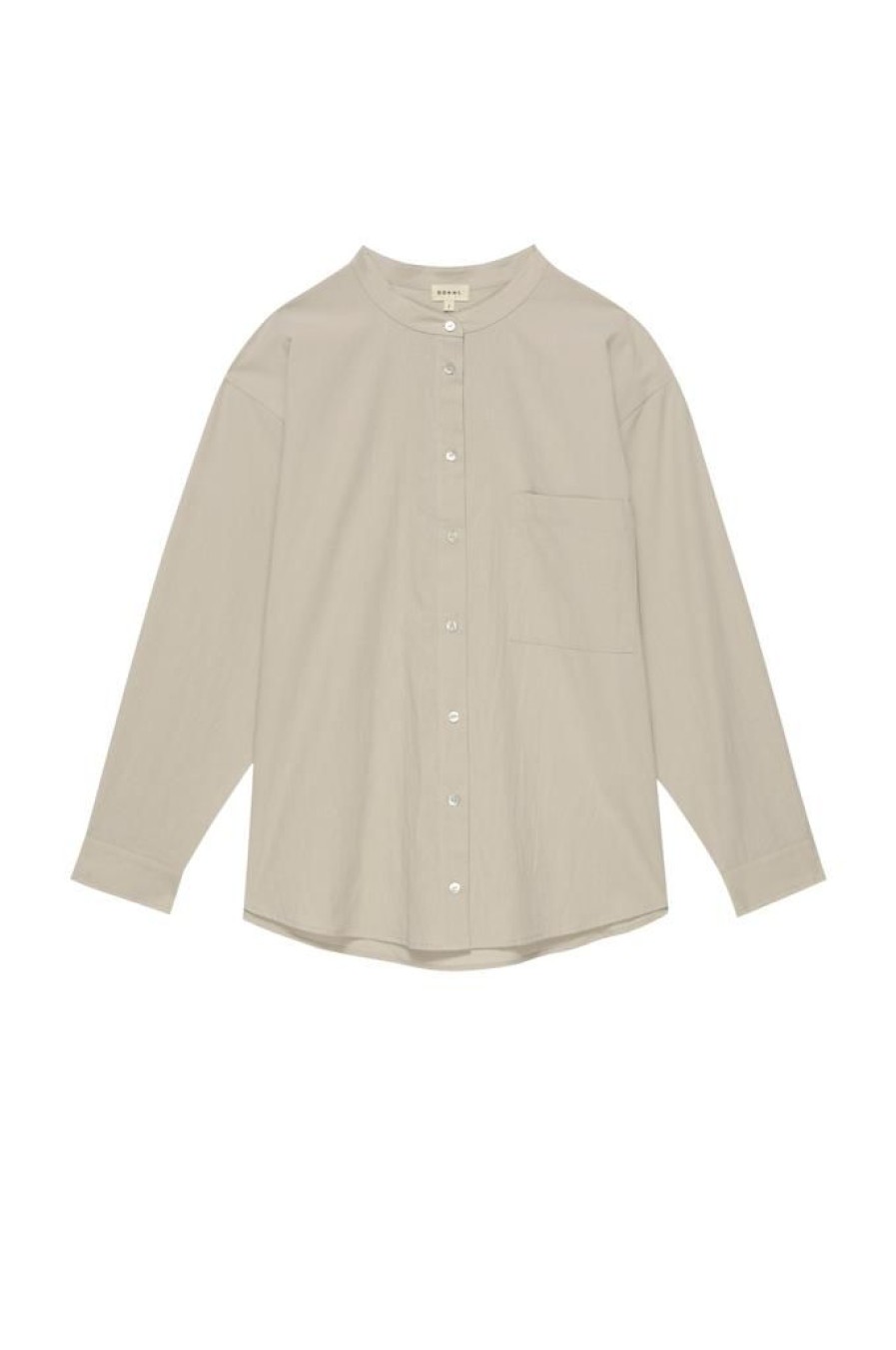 Women Donni Long Sleeves | Donni Sandwash Mandarin Shirt