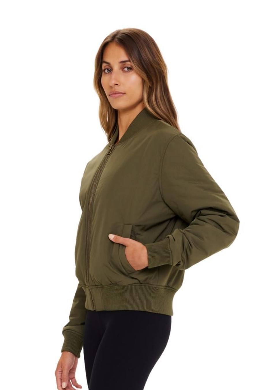 Women The Upside Sports Outerwear | The Upside Sports Kita Bomber Jacket