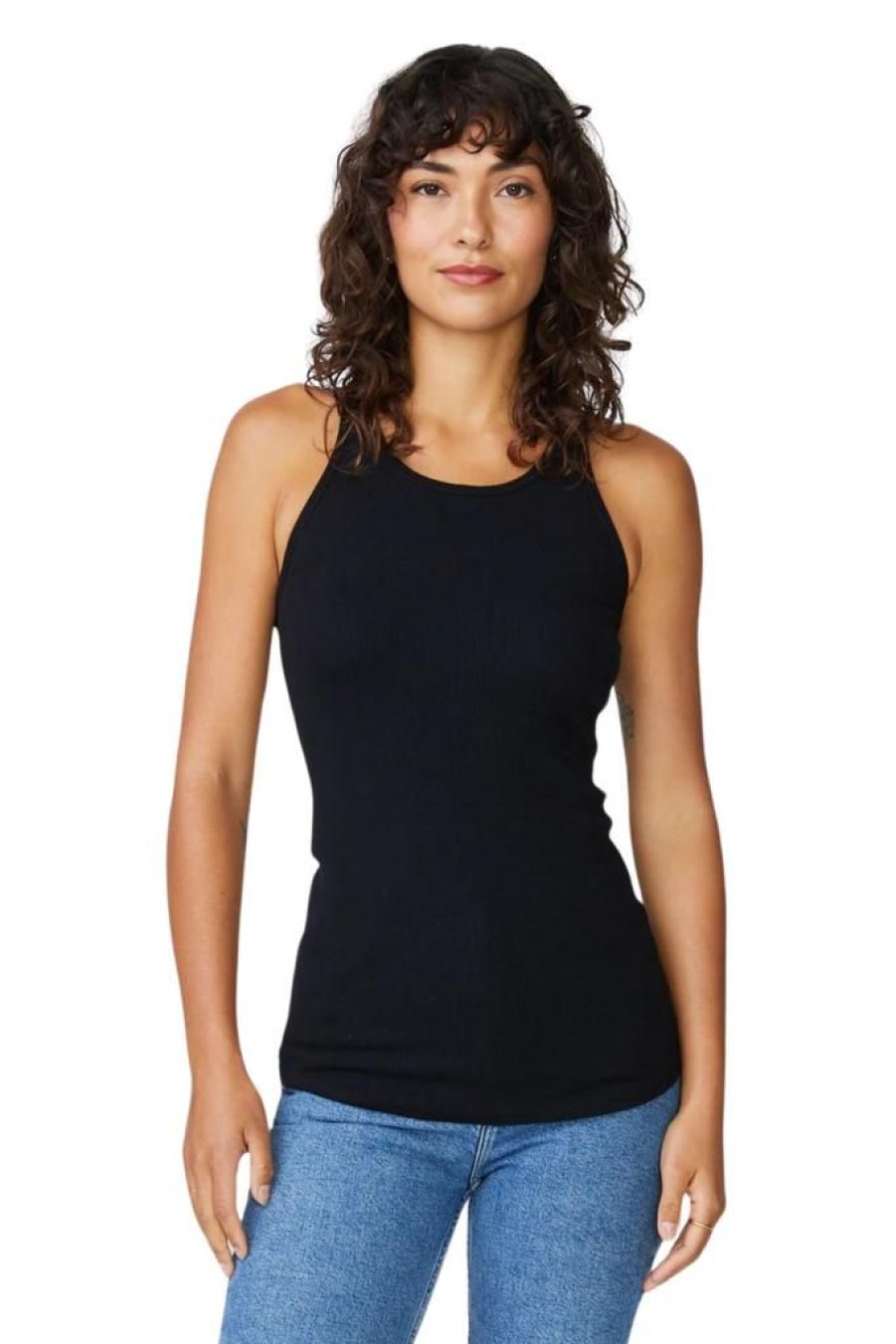 Women Stateside Tanks | Stateside 2X1 Rib Racerback Tank Black