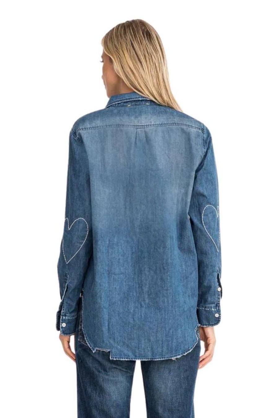 Women Kerri Rosenthal Casual | Kerri Rosenthal Mia Shirt True Denim