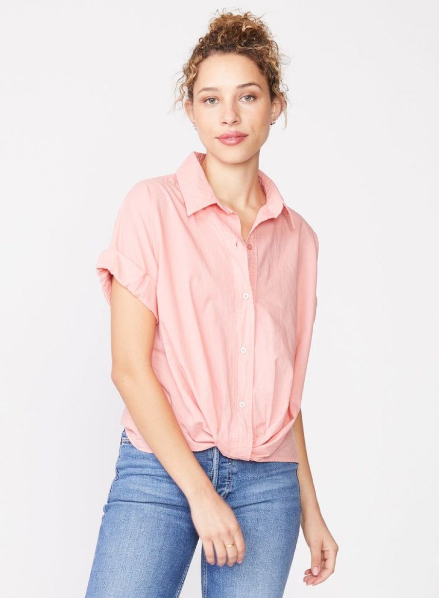 Props Stateside | Stateside Poplin L/S Front Twist Shirt