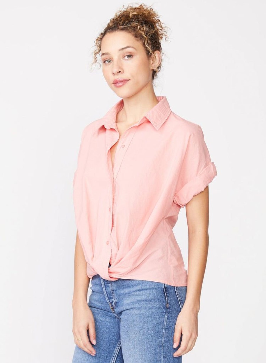 Props Stateside | Stateside Poplin L/S Front Twist Shirt