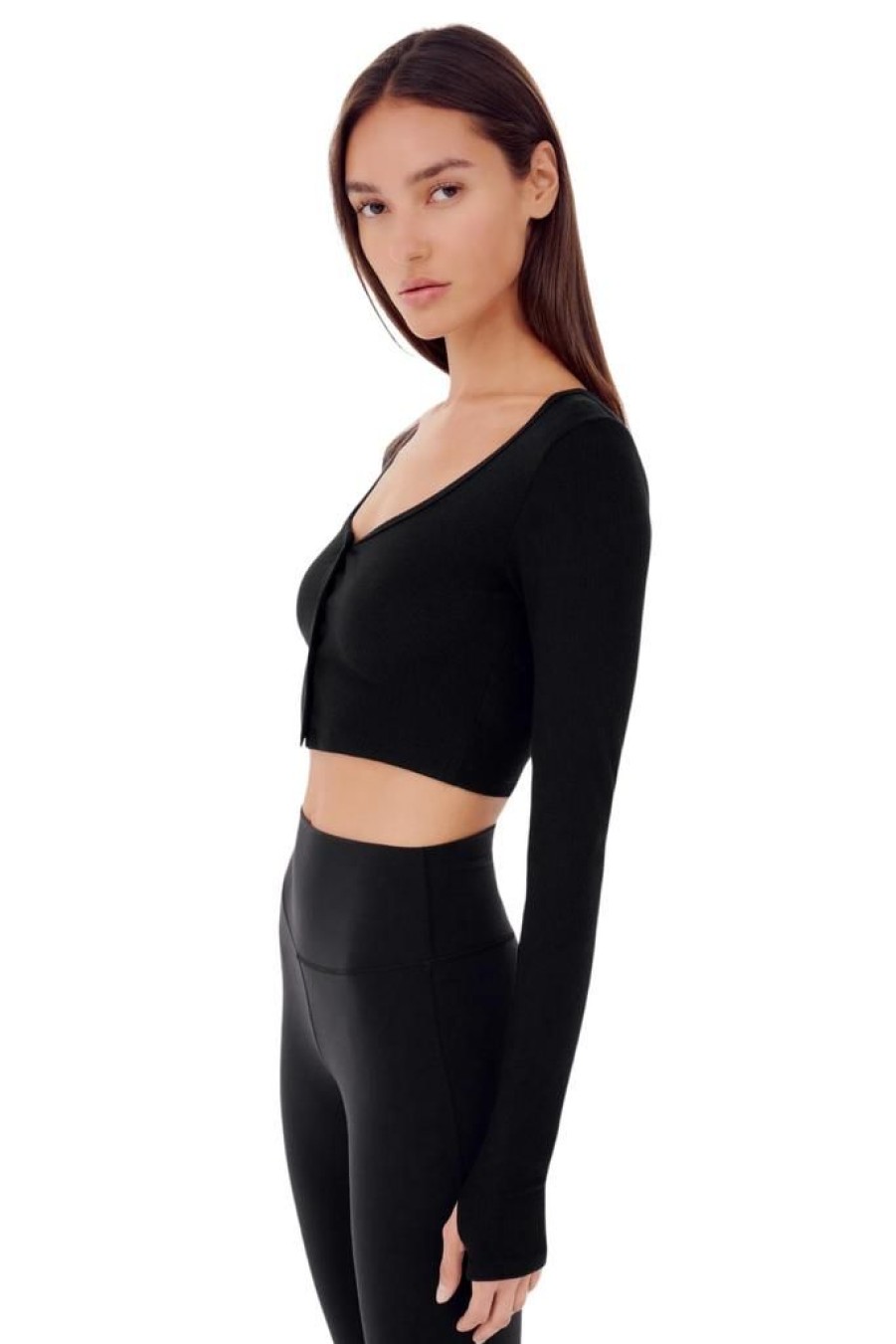 Women Splits59 Tops | Splits59 Rene Rib Crop Cardigan