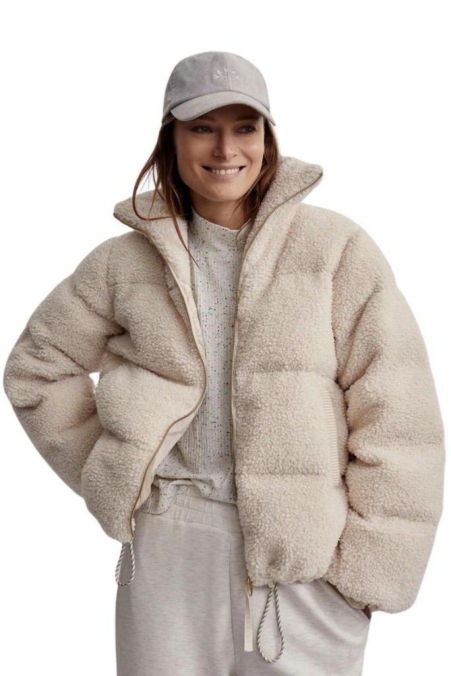 Women Varley Outerwear | Varley Wilkins Sherpa Puffer Jacket