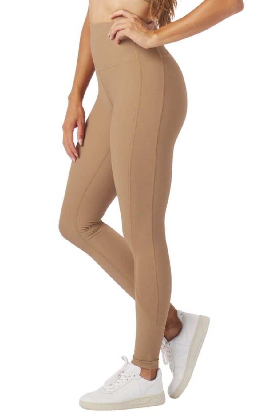 Women Glyder Leggings | Glyder Directional Legging Almond