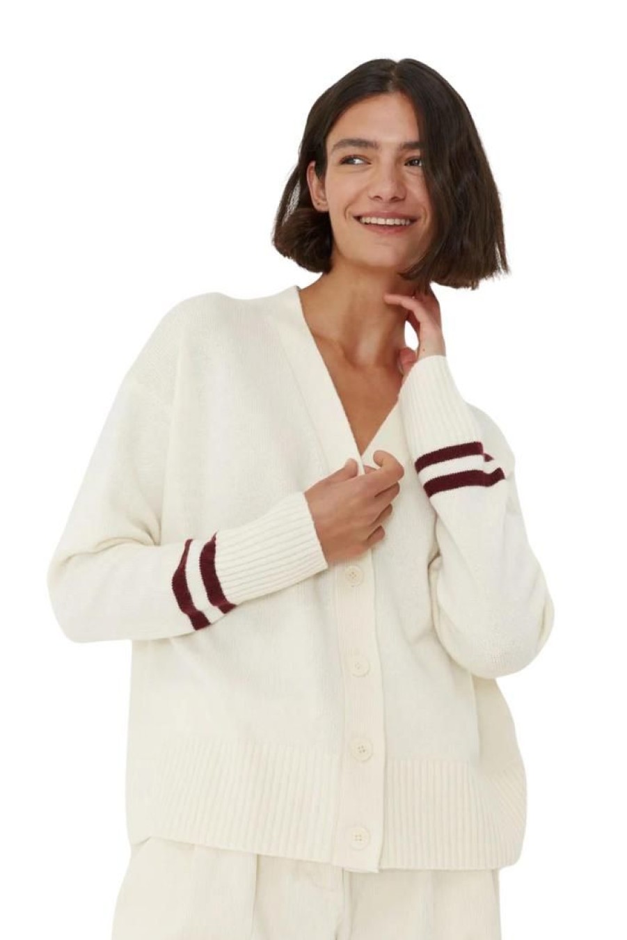 Women Chinti & Parker Sweaters | Chinti & Parker Varsity Cardigan