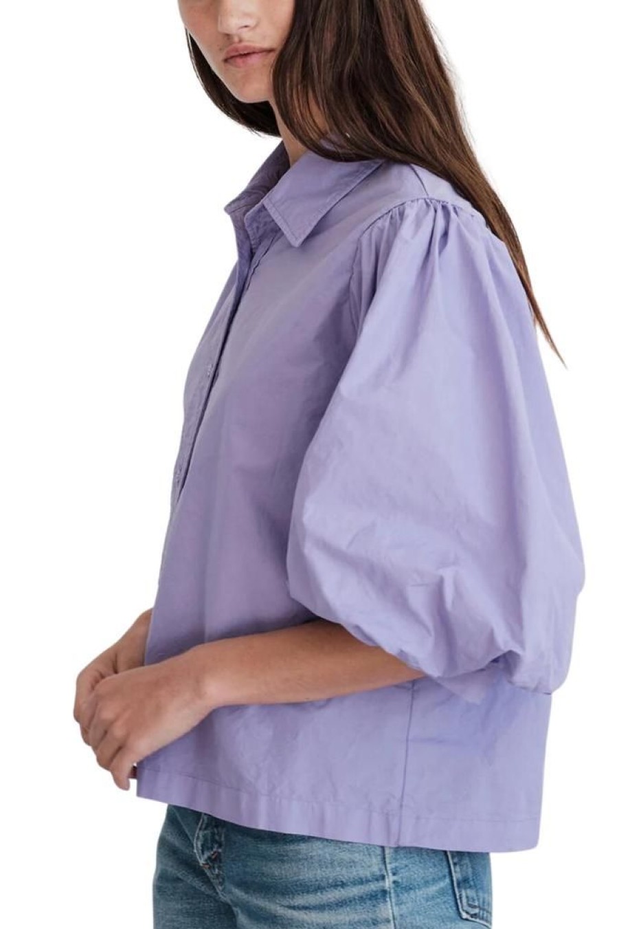 Props Stateside | Stateside Heavy Poplin Puff Sleeve Shirt