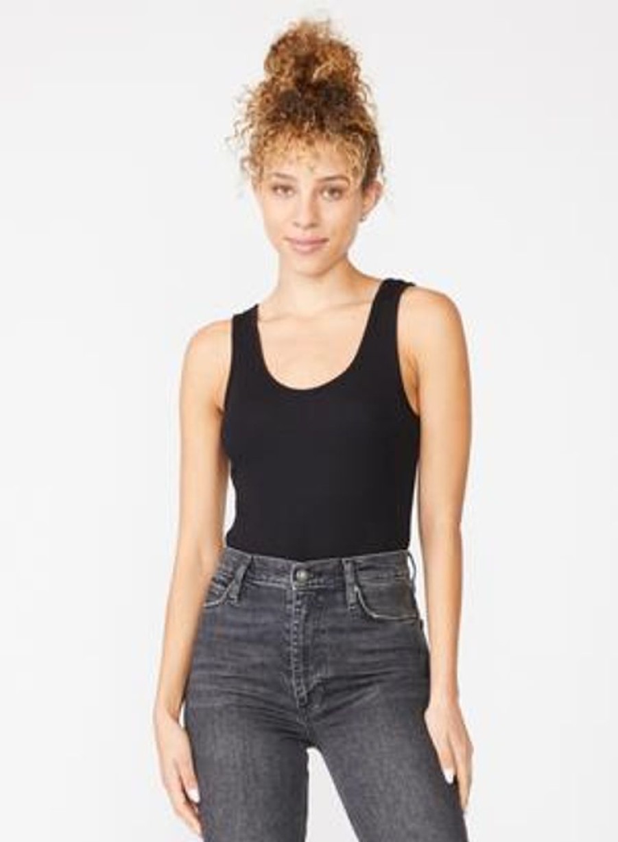 Women Stateside Casual | Stateside 2X1 Rib Double Scoop Bodysuit