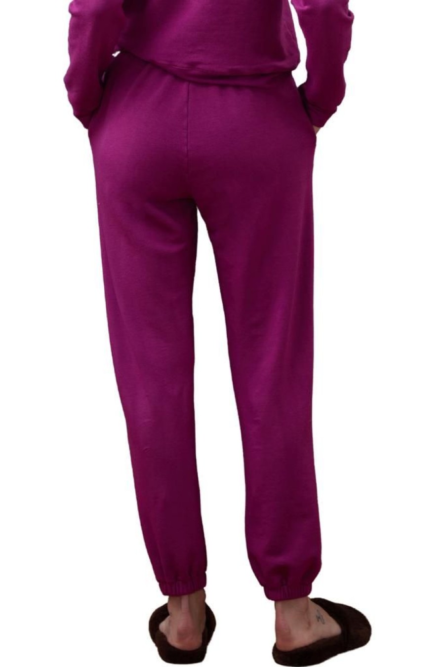 Women Monrow Bottoms | Monrow Baggy Sweats Dragon Fruit