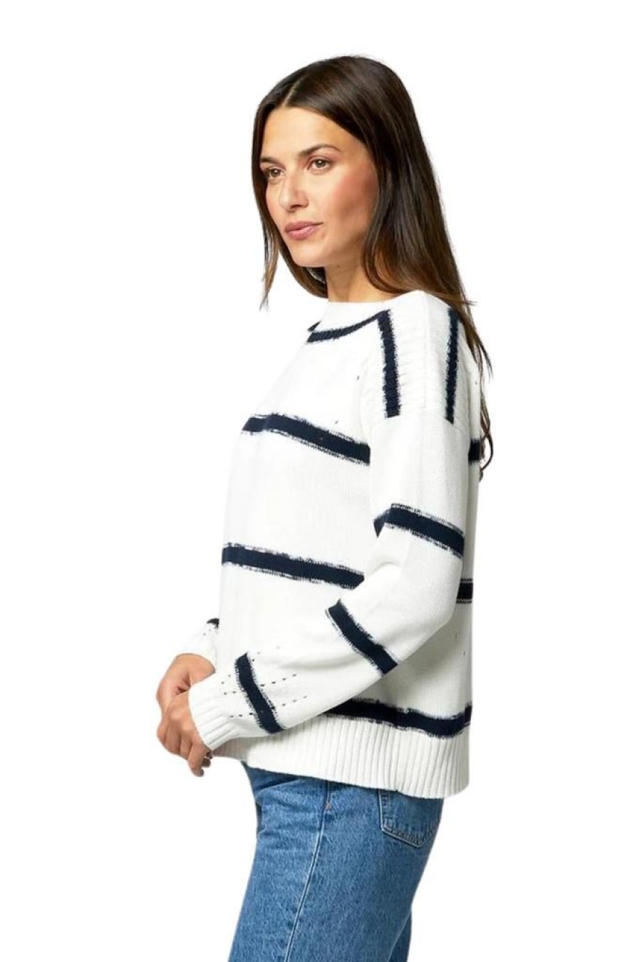 Women Kerri Rosenthal Sweaters | Kerri Rosenthal Kaia Stripe Sweater