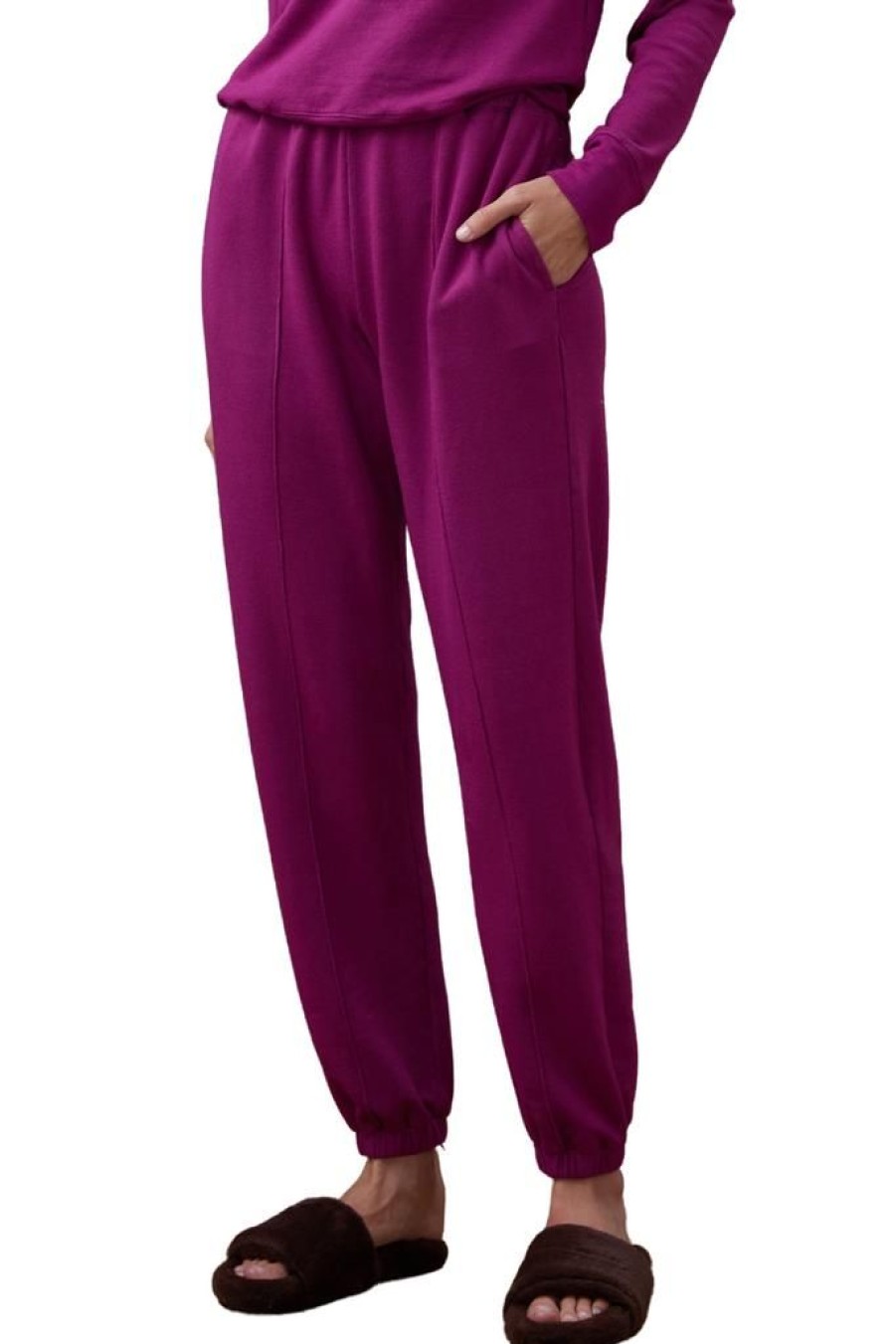 Women Monrow Casual | Monrow Baggy Sweats Dragon Fruit