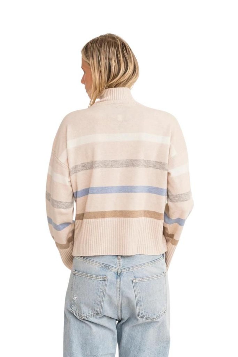 Women Kerri Rosenthal Casual | Kerri Rosenthal New Marlow Mock Neck Striped