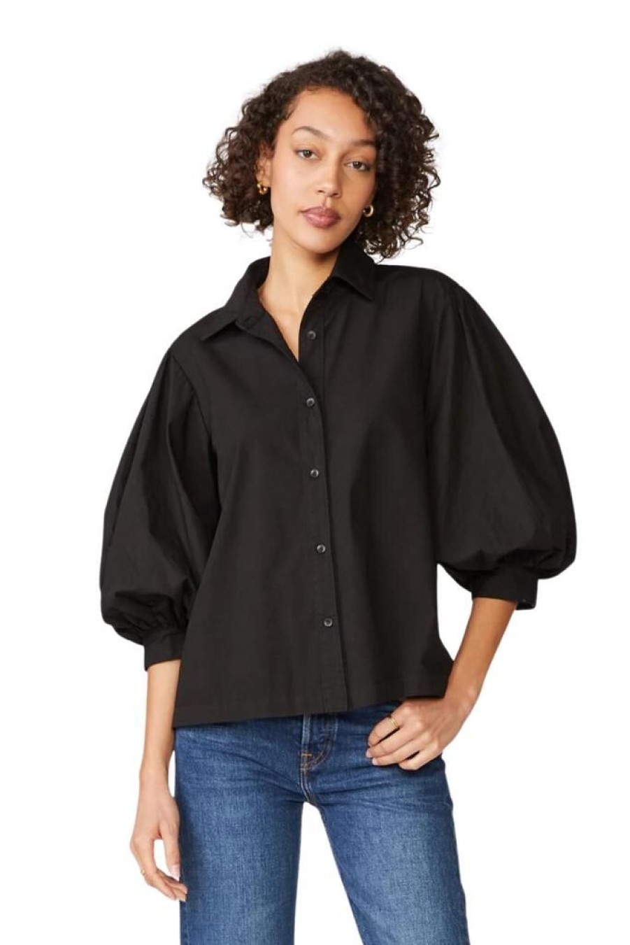 Props Stateside | Stateside Heavy Poplin Puff Sleeve Shirt