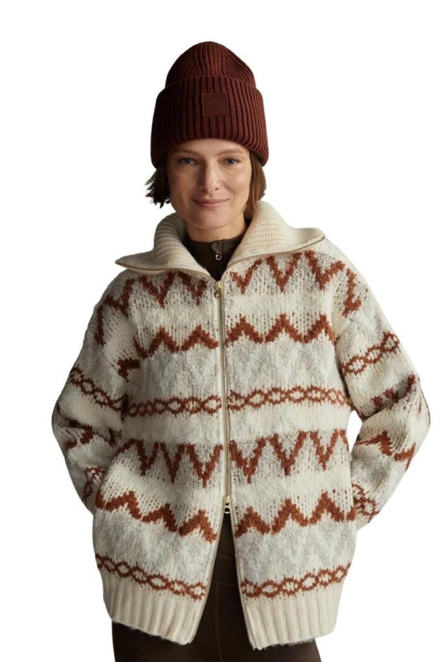 Women Varley Tops | Varley Brooke Fairisle Knit Jacket