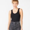 Women Stateside Tanks | Stateside 2X1 Rib Double Scoop Bodysuit