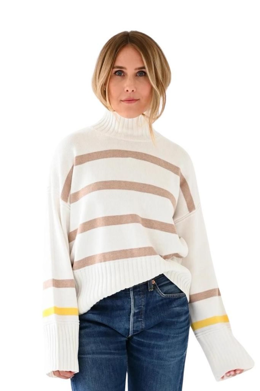 Women Kerri Rosenthal Tops | Kerri Rosenthal Marlow Sweater Wide Stripe