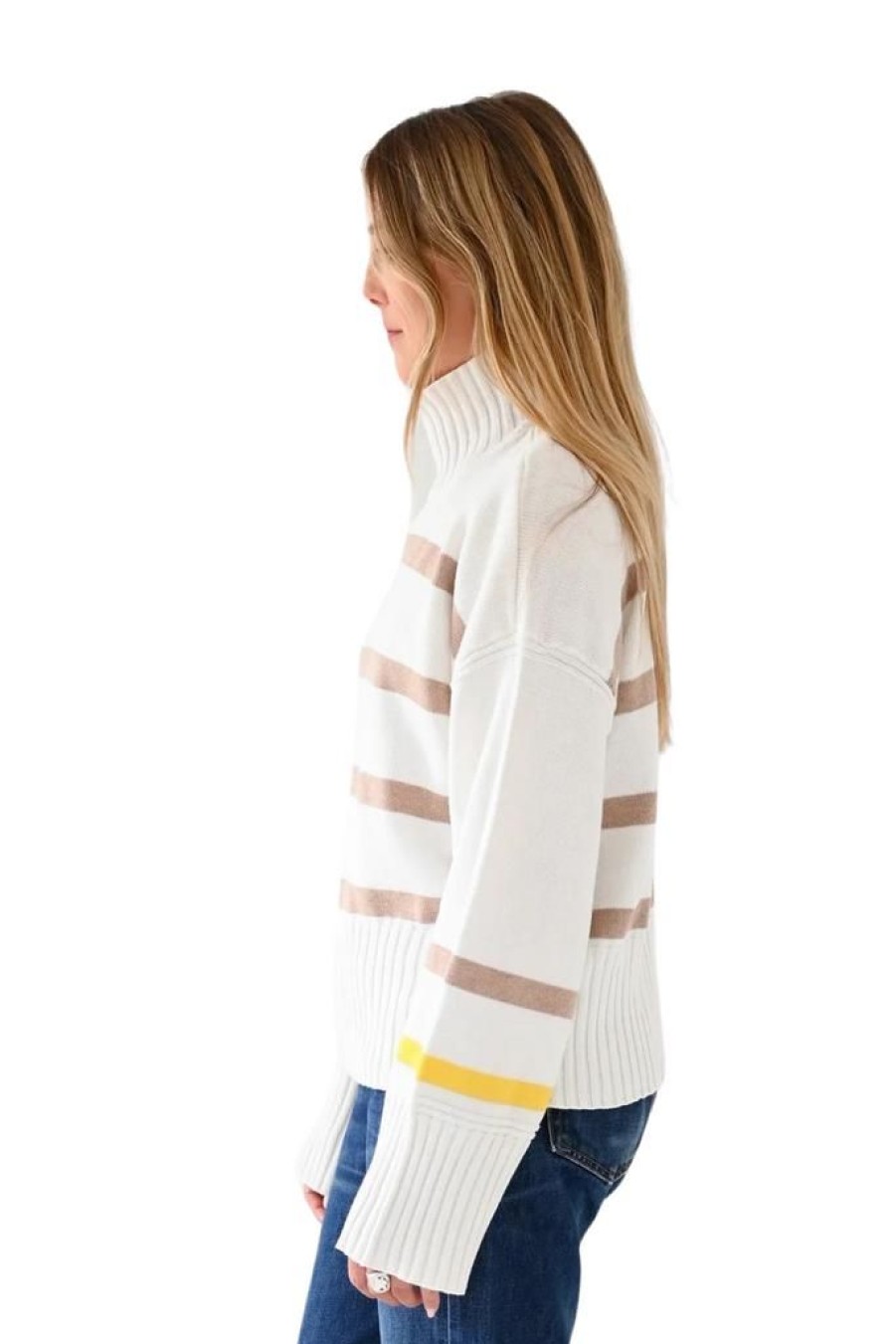 Women Kerri Rosenthal Tops | Kerri Rosenthal Marlow Sweater Wide Stripe