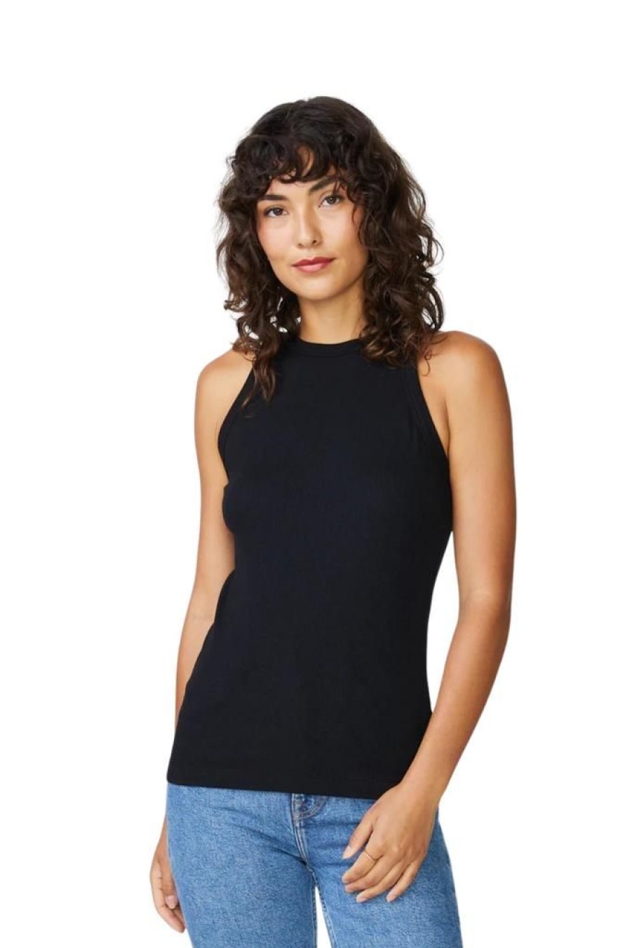 Women Stateside Tanks | Stateside 2X1 Rib High-Neck Tank