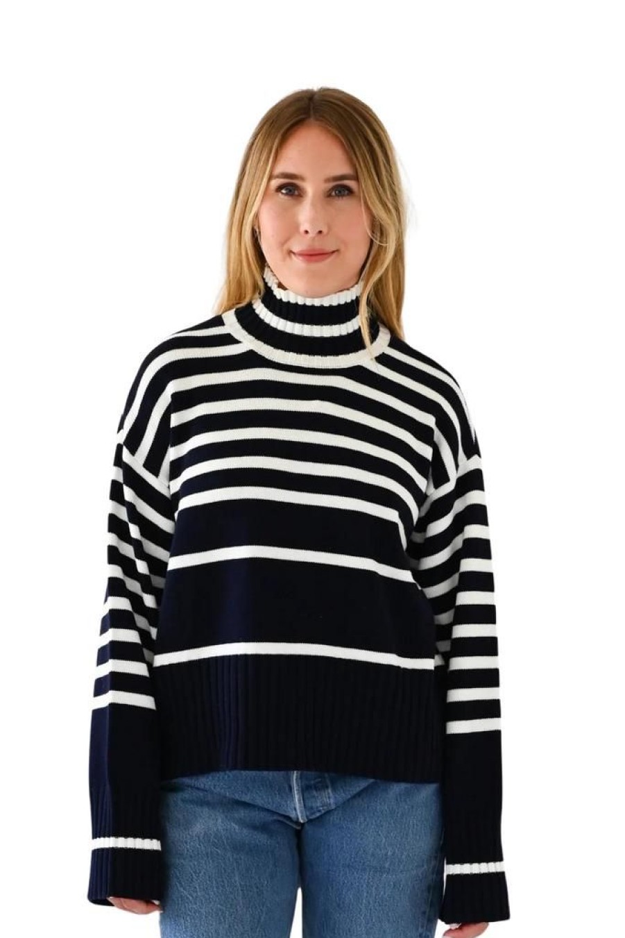 Women Kerri Rosenthal Casual | Kerri Rosenthal Marlow Sweater Stripe On Stripe