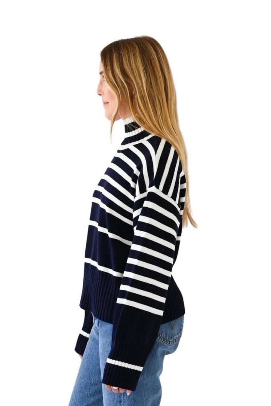 Women Kerri Rosenthal Casual | Kerri Rosenthal Marlow Sweater Stripe On Stripe