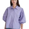 Women Stateside Tops | Stateside Heavy Poplin Puff Sleeve Shirt