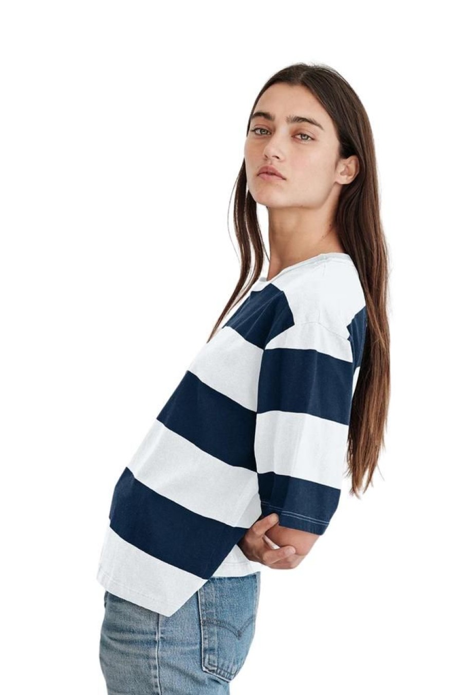 Props Stateside | Stateside Wide Rugby Stripe Boyfriend Tee