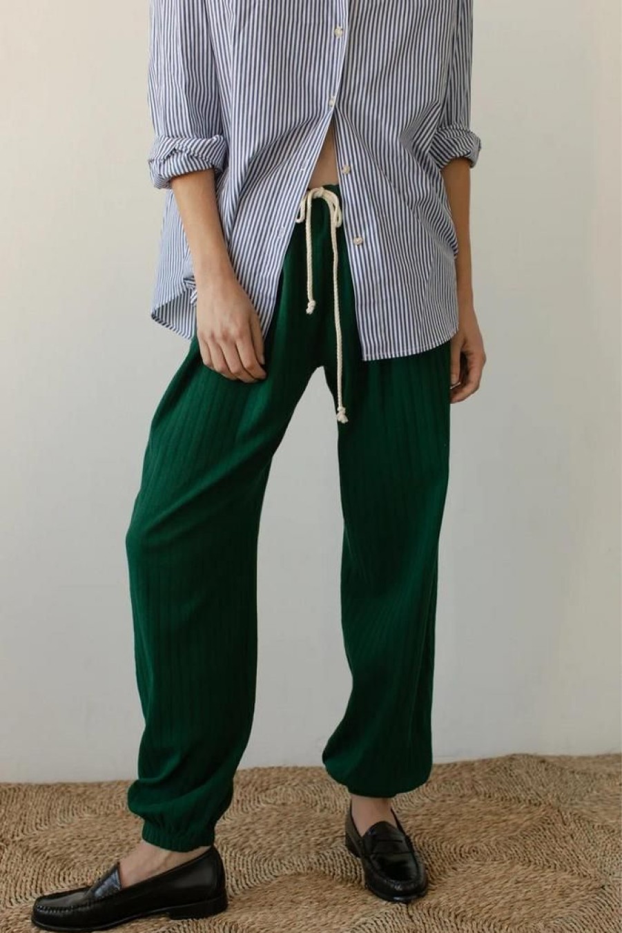 Women Donni Bottoms | Donni Pointelle Cinch Pant