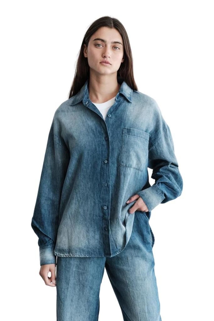 Props Stateside | Stateside Stonewashed Chambray Oversized Shirt