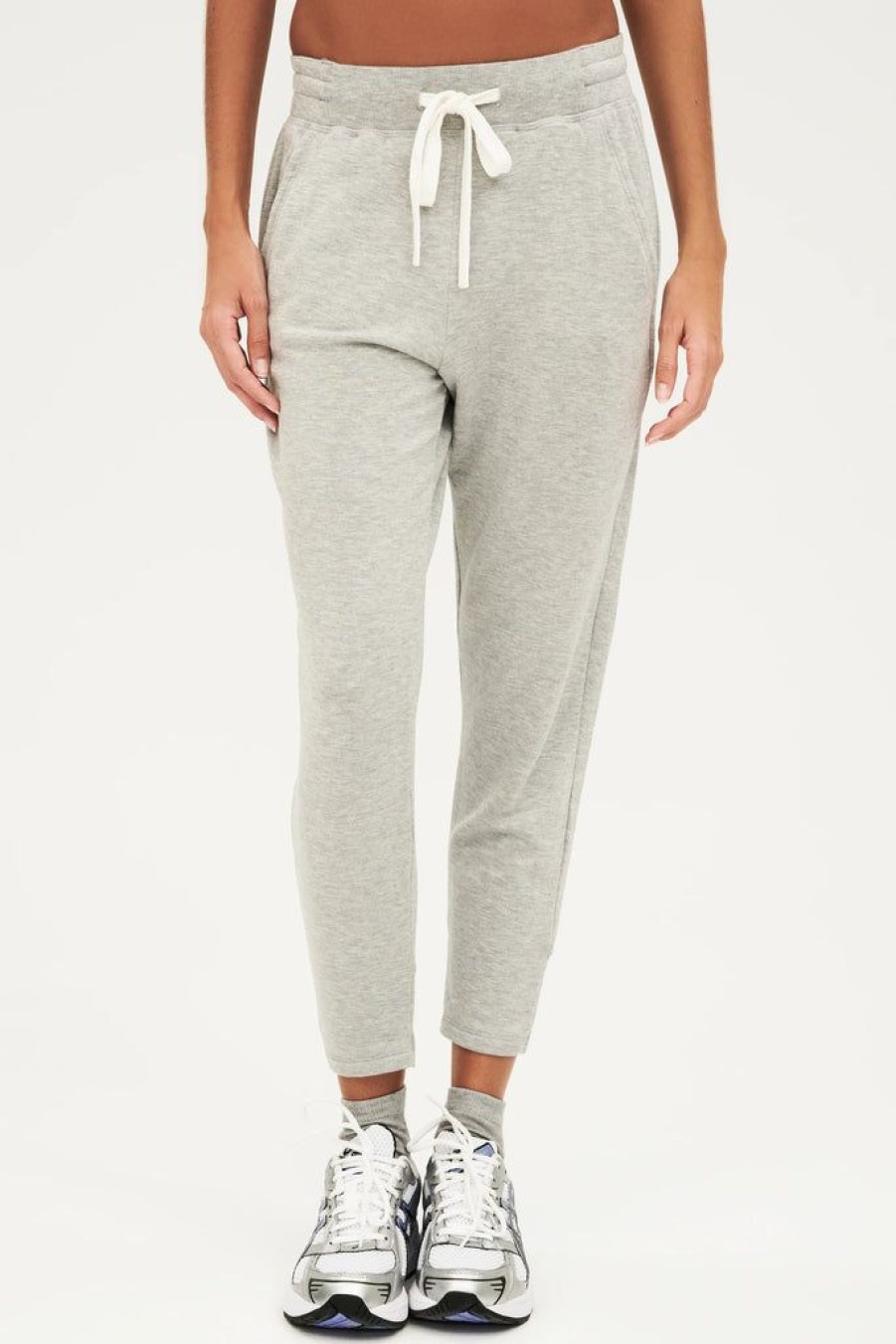 Women Splits59 Sweats | Splits59 Reena 7/8 Fleece Sweatpant H. Grey/Off White