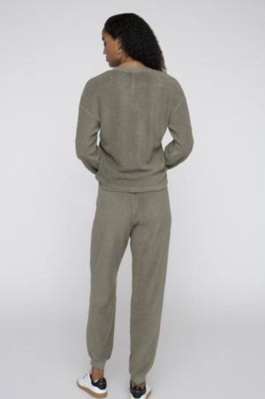 Women Stateside Sweatshirts | Stateside Sherpa Cropped Henley