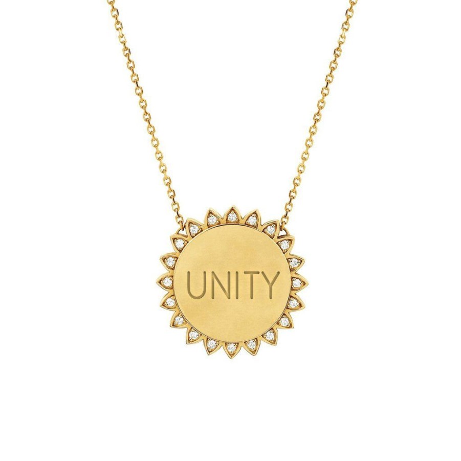 Women Logan Hollowell Jewelry | Logan Hollowell Medium Unity Sunshine Necklace With Diamond