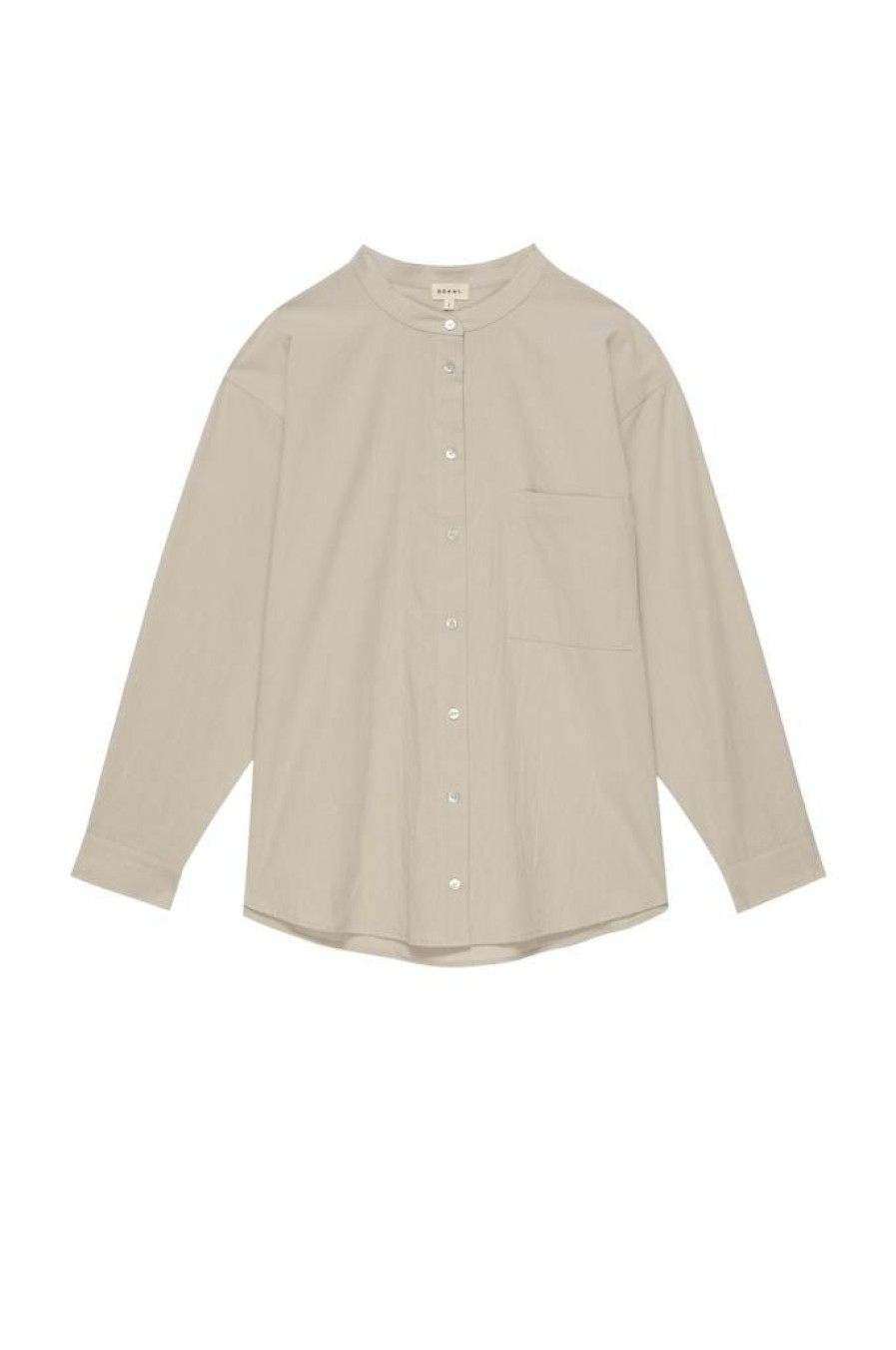 Women Donni Casual | Donni Sandwash Mandarin Shirt