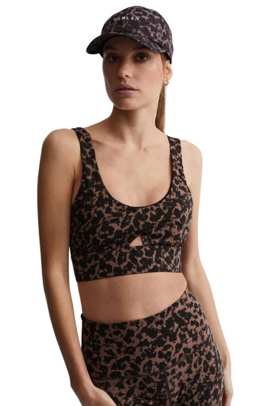 Women Varley Bras | Varley Lets Go Staunton Bra Copper Blurred Animal