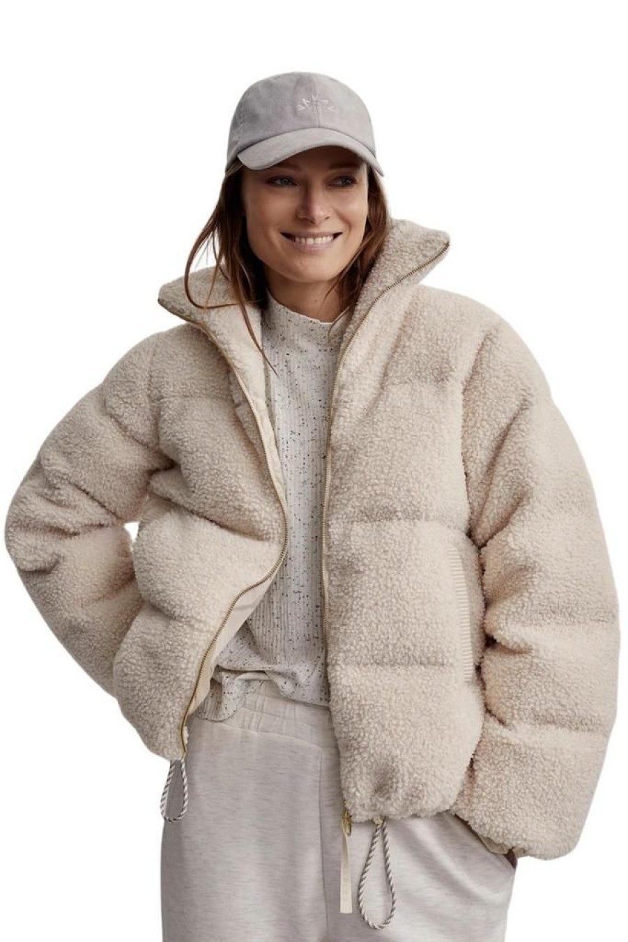 Women Varley Casual | Varley Wilkins Sherpa Puffer Jacket