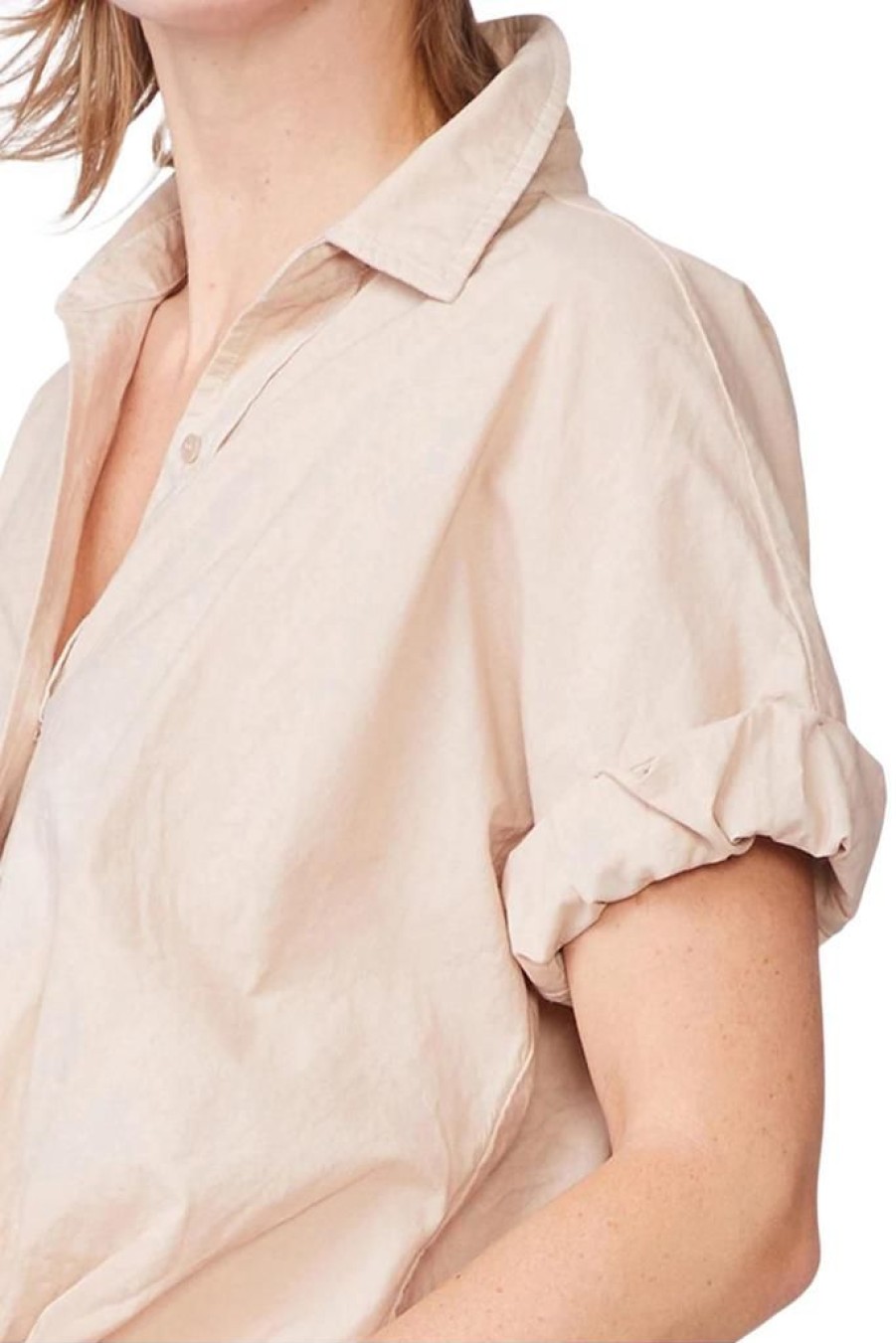 Props Stateside | Stateside Poplin Short Sleeve Front Twist Shirt