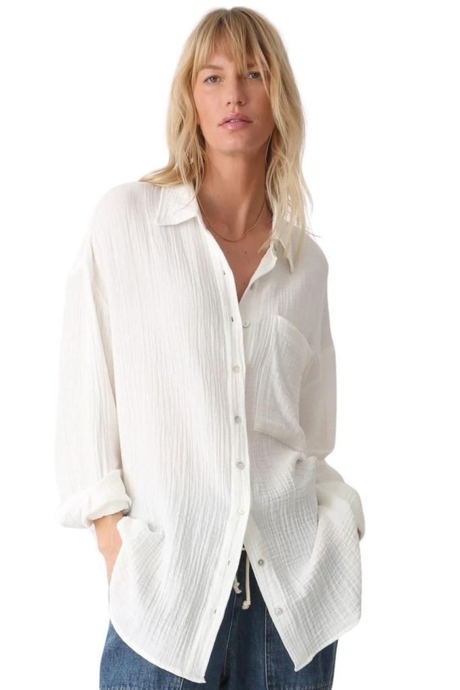 Women Electric & Rose Tops | Electric & Rose Boyfriend Shirt