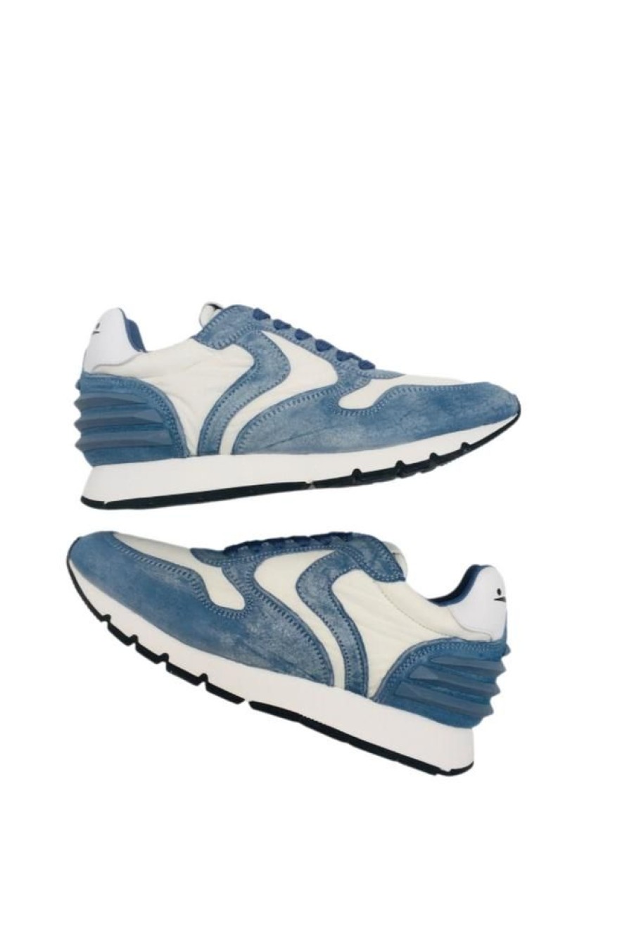 Women Voile Blanche | Voile Blanche Julia Power Suede/Printed Nylon Azure-White